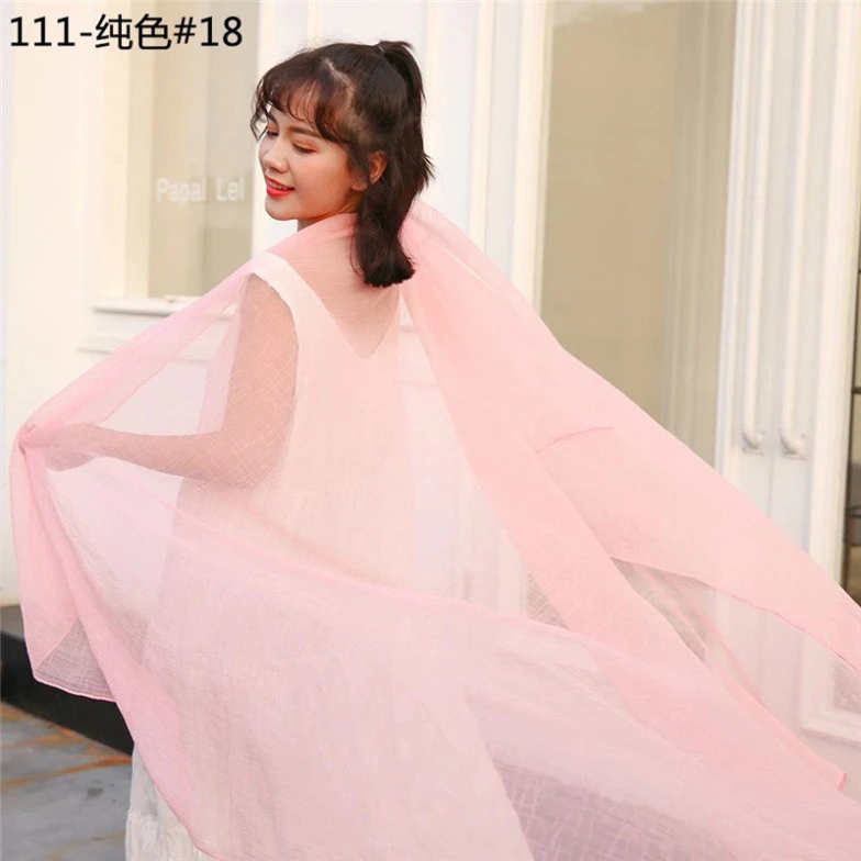 khăn kiểu Khăn choàng lụa mỏng màu trơn quàng cổ 180x105cm, thời trang cao cấp cho nữ công sở và du lịch - The Collar Bo