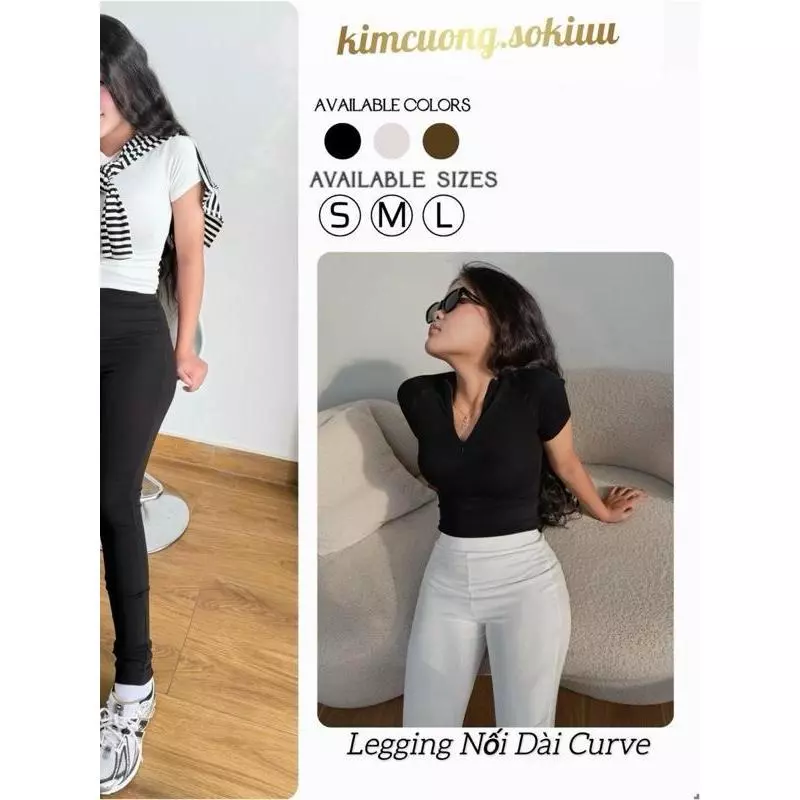 Quần Legging Nối Dài Curve ôm mượt dáng – Kéo chân đẹp kimcuongsokiuu