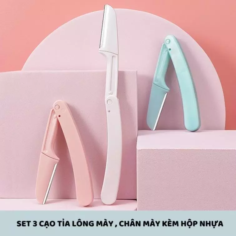 Set 3 Dao Cạo Đa Năng , Cạo Tỉa Lông Mày Có Thể Gấp Gọn Tiện Lợi