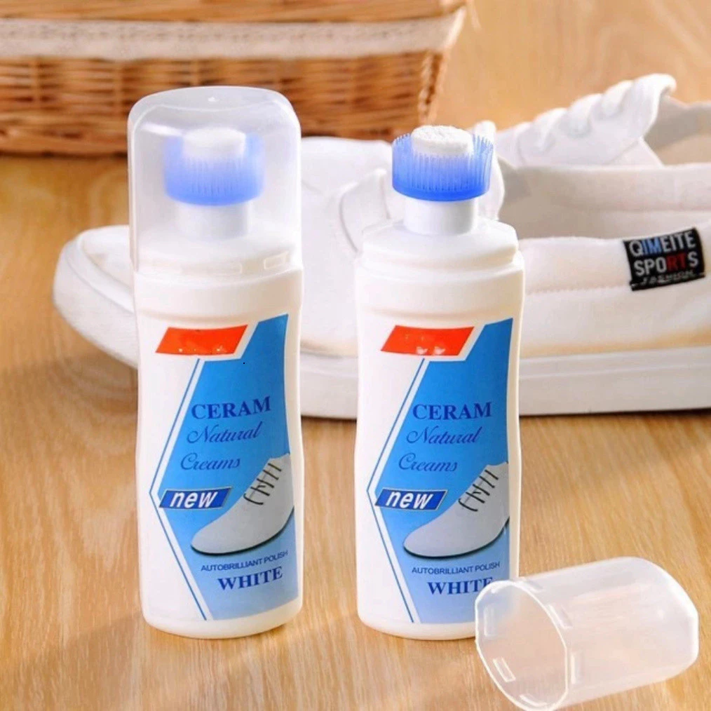 [Combo 2] Chai Tẩy Trắng Giày HGHOME Tích Hợp Đầu Cọ Đa Năng Làm Sạch Giày Túi Xách Đồ Da