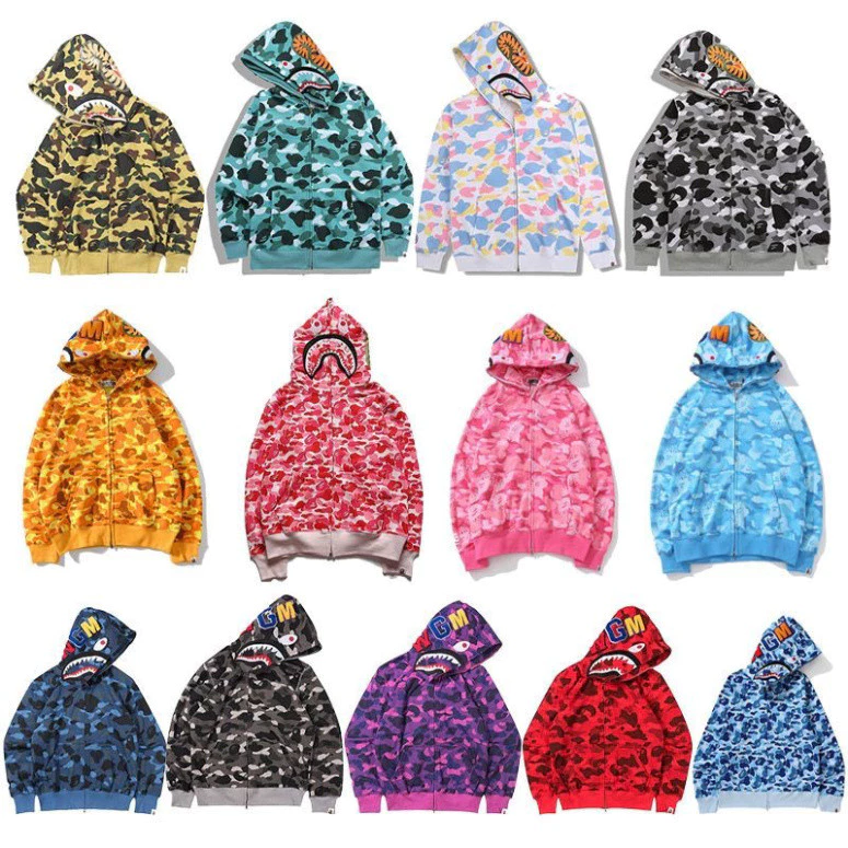 [TOP] Áo khoác hoodie BAPE CÁ MẬP thời thượng - Đồ siêu ấm phong cách unisex có mũ độc lạ
