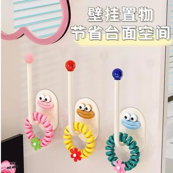 Móc Treo Tường Không Đánh Dấu Dính Khóa Đấm Giá Nắp Bếp/Giá Để Đồ Phòng Tắm Trang Sức Dễ Thương Móc Giá Để Đồ