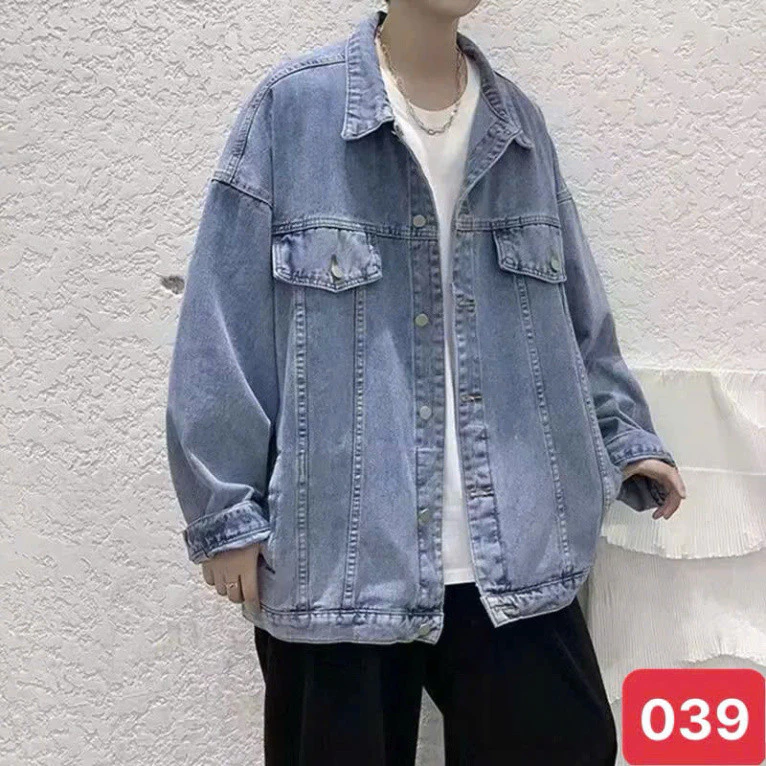 Áo khoác denim nam đen, không rách, cúc cài, co giãn 4 chiều, dáng suông sang trọng HAVADO C81