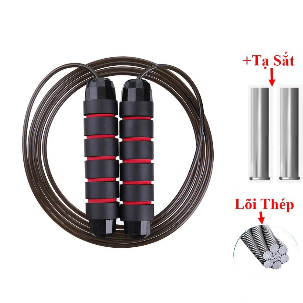 Dây Nhảy Thể Dục Lõi Thép 2.9m Có Tạ, Dây Nhảy Giảm Cân Đốt Mỡ Bụng, Dụng Cụ Tập Gym Tại Nhà Cho Nam Nữ ĐỒ TẬP TUẤN HẠNH