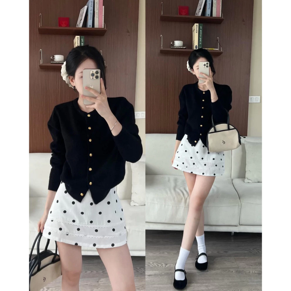 Áo cardigan len lông thỏ [LEN DÀY MỊN - ẢNH THẬT], dáng lửng tay dài siêu mềm mại và mát hàng QC L1 - 196