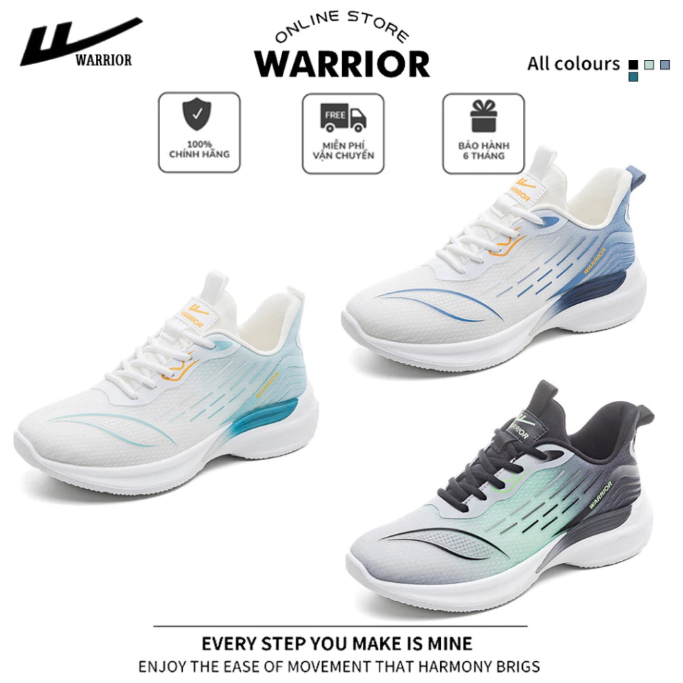 Giày chạy thể thao nam cao cấp Warrior chính hãng - Mẫu W023 thời thượng.