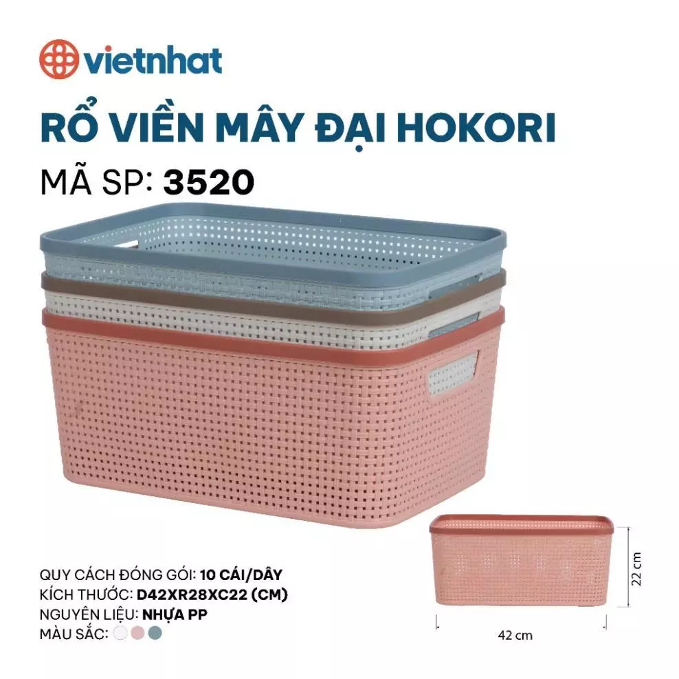 (Xuất VAT) Rổ Nhựa Có Nắp Đậy 3 Size Việt Nhật, Giỏ Đựng Quần Áo Có Nắp Kiểu Dáng Hàn Quốc Màu Sắc Nhẹ Nhàng 3388