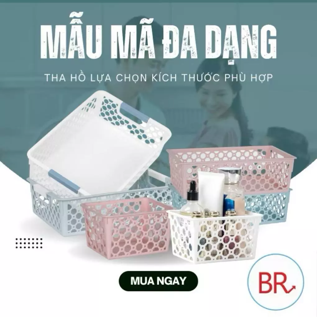 (Xuất VAT) Khay nhựa chữ nhật, rổ nhựa B5, A4 Việt Nhật đa năng đựng tài liệu, đồ dùng học tập tiện lợi