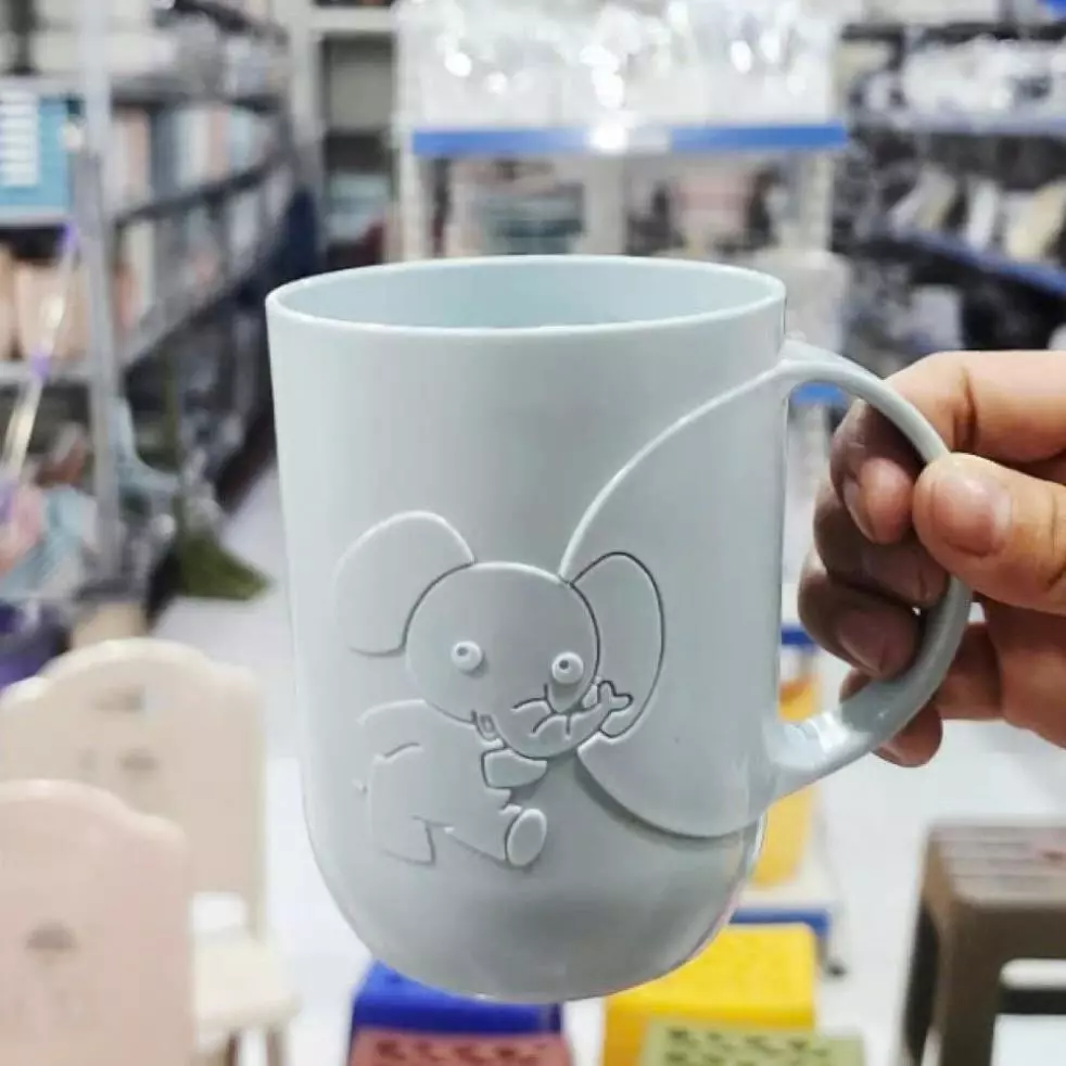(Xuất VAT) Ly cốc hình voi 480ml nhựa VIỆT NHẬT - Cho bé uống nước, đánh răng, họa tiết voi dễ thương - 6260 tien ich