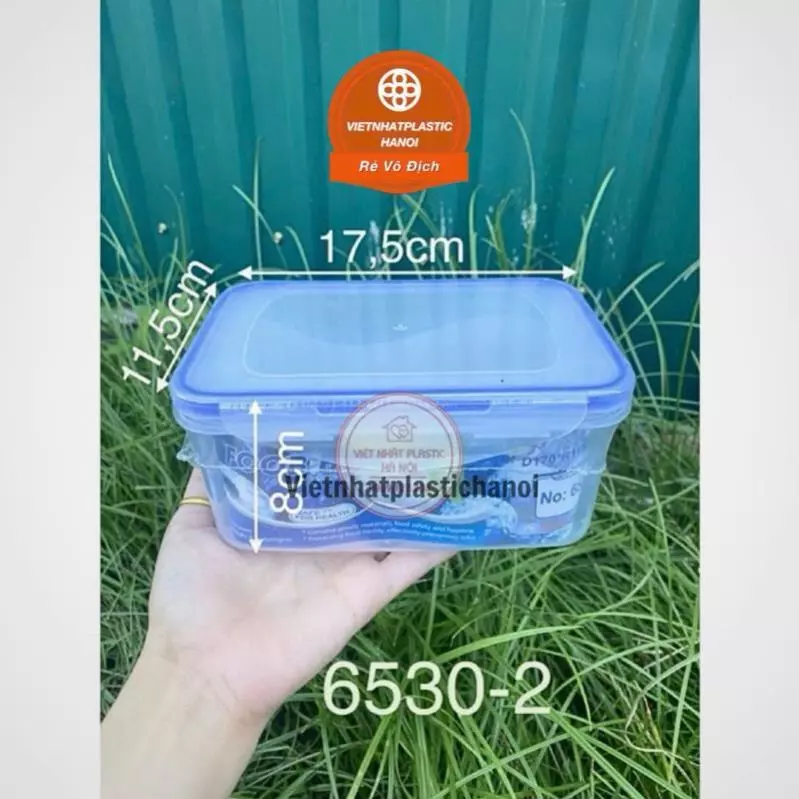 (Xuất VAT) Hộp thực phẩm 4 khóa nhựa Việt Nhật, hộp đựng đồ ăn trong tủ lạnh trống đổ