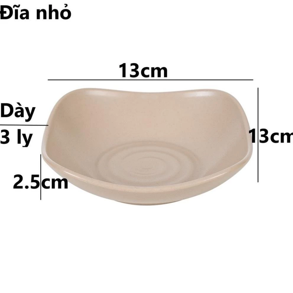 (Xuất VAT) Dĩa sâu vuông Thái nhựa VIỆT NHẬT - Đựng thức ăn, bánh kẹo - 1258 - 1259