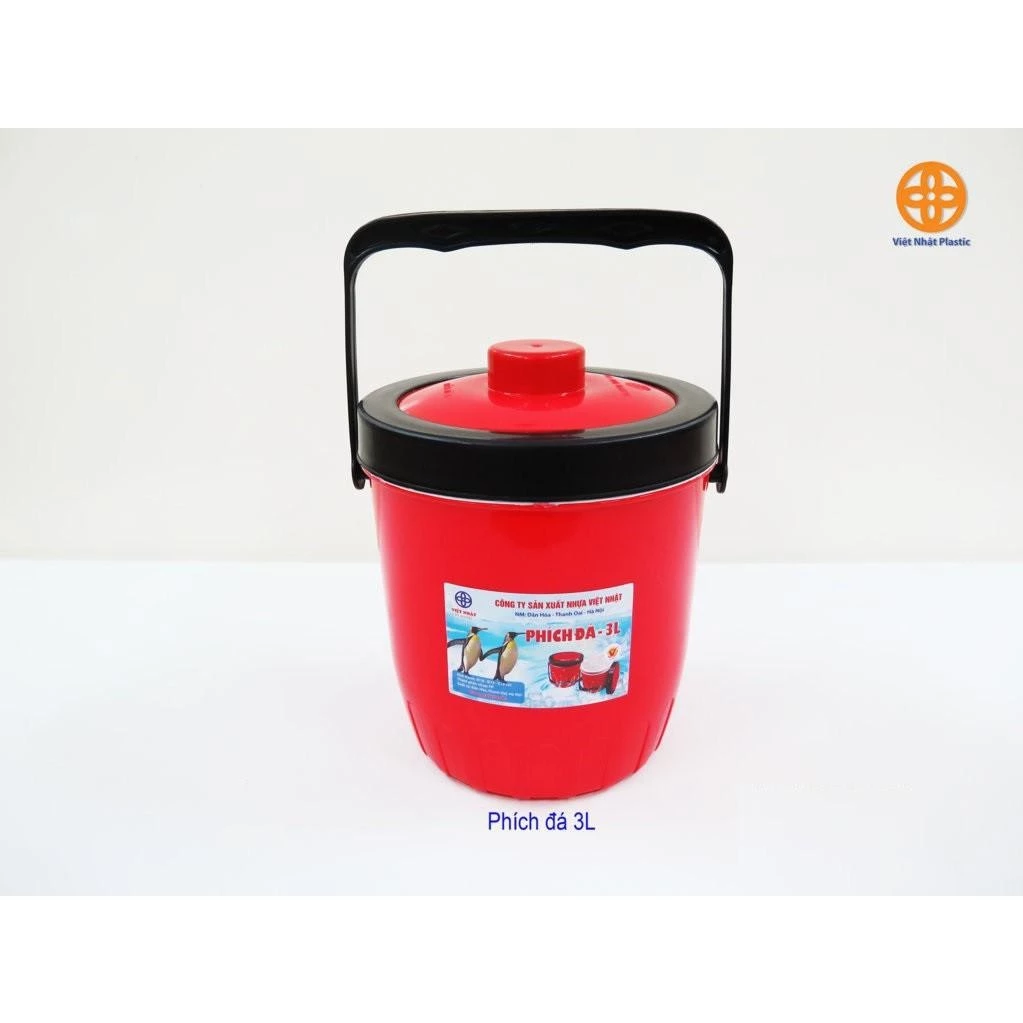 (Xuất VAT) Thùng Đá Tròn Giữ Nhiệt (MS:3903, 3905 Việt Nhật - Size 3l, 5l Phích Đựng đá,giữ nhiệt lâu