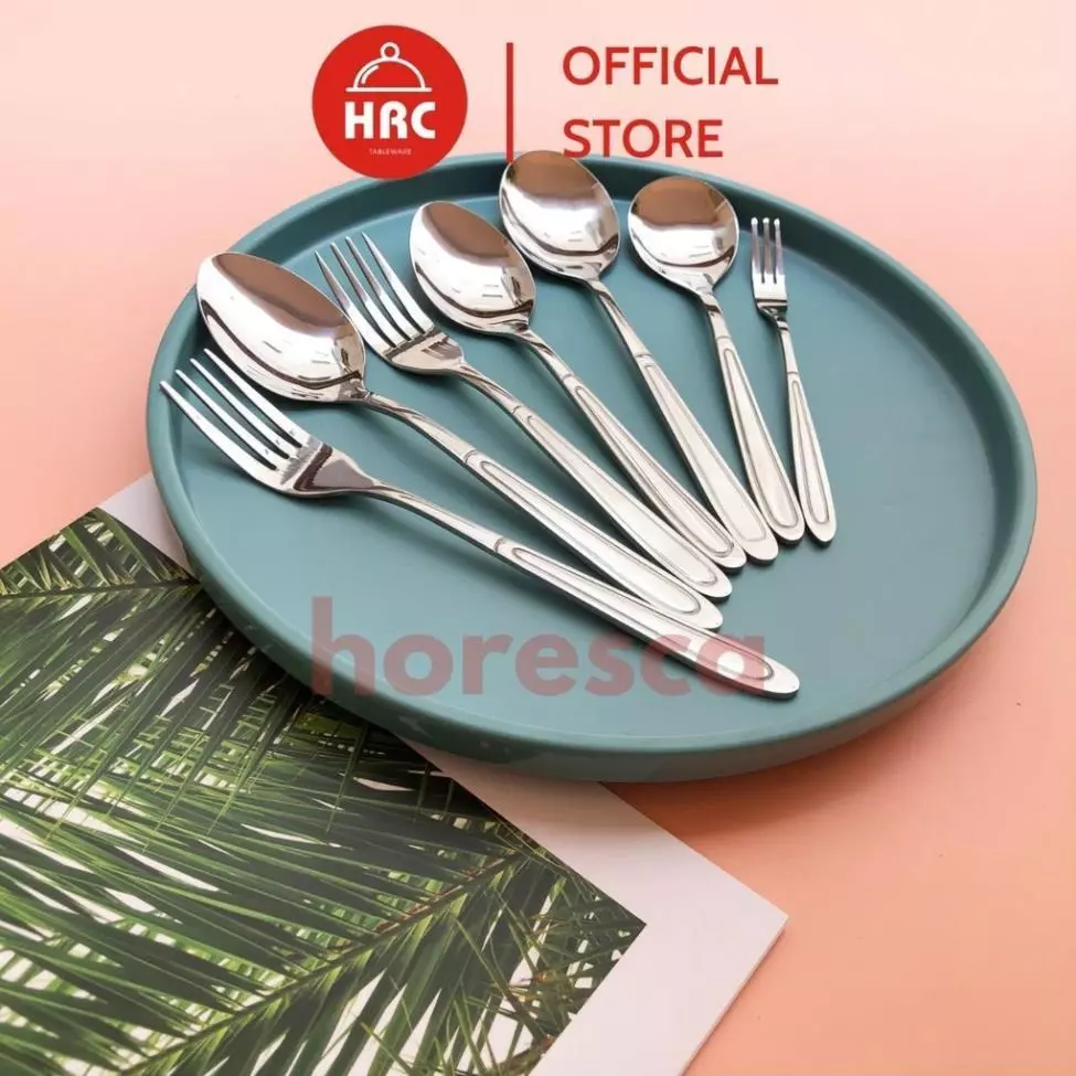 (Xuất VAT) Bộ thìa dĩa inox, muỗng nĩa inox giá rẻ, đủ size tem xanh