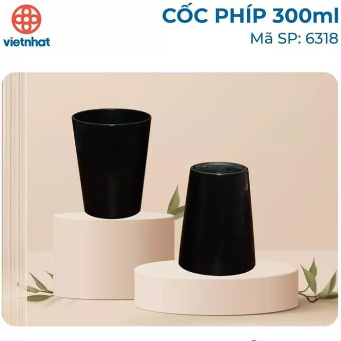 (Xuất VAT) Cốc Uống Nước nhựa phíp, Cốc Nhựa Việt Nhật dung tích 300ml và 450ml