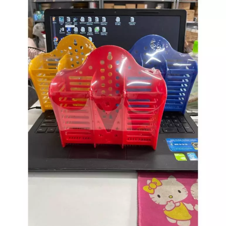 (Xuất VAT) Ống Đựng Đũa Nhựa 3 Ngăn Gia Long cao cấp (17.7 x 7 x 13.5cm) nhựa nguyên sinh an toàn sức khỏe