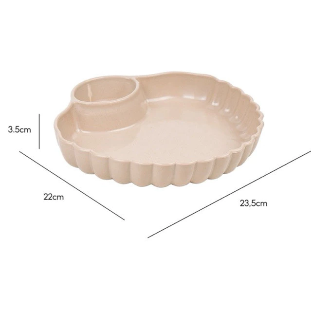 (Xuất VAT) Đĩa Hình Vỏ Sò Có Ngăn Gia Vị Tiện Lợi - Dĩa Nhựa Vỏ Sò dày dặn Việt Nhật 1287