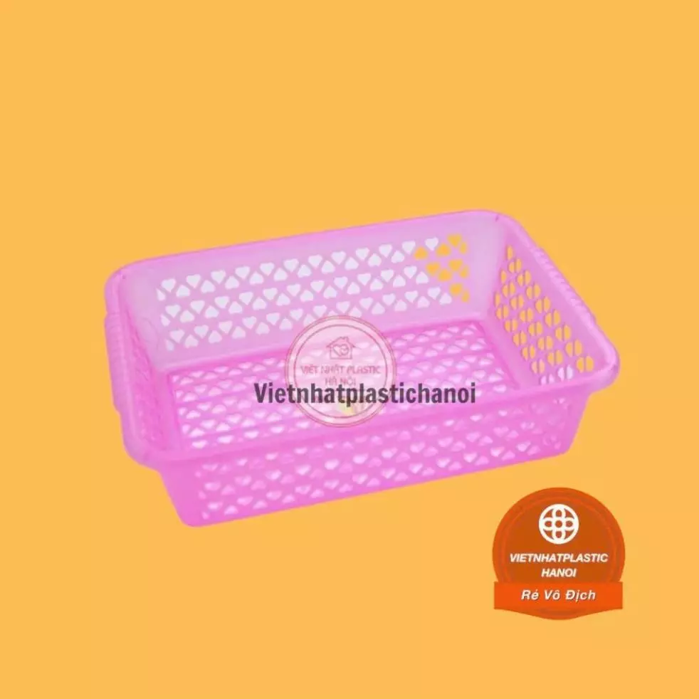 (Xuất VAT) Rổ Nhựa Đựng Rau Củ, Hoa Quả, Đồ Dùng Văn Phòng Hình Trái Tim Xinh Xắn Nhựa Việt Nhật Cao Cấp 3532,3533