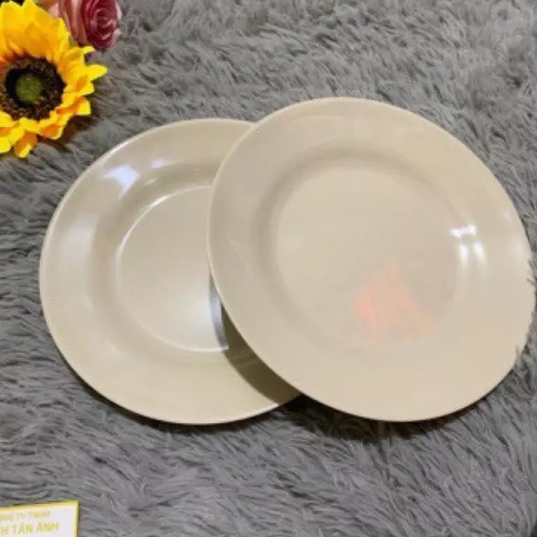 (Xuất VAT) Đĩa nhựa phíp cạn tròn màu nâu hàng cao cấp Việt Nhật đủ size 15,17cm ( 1228,1229)