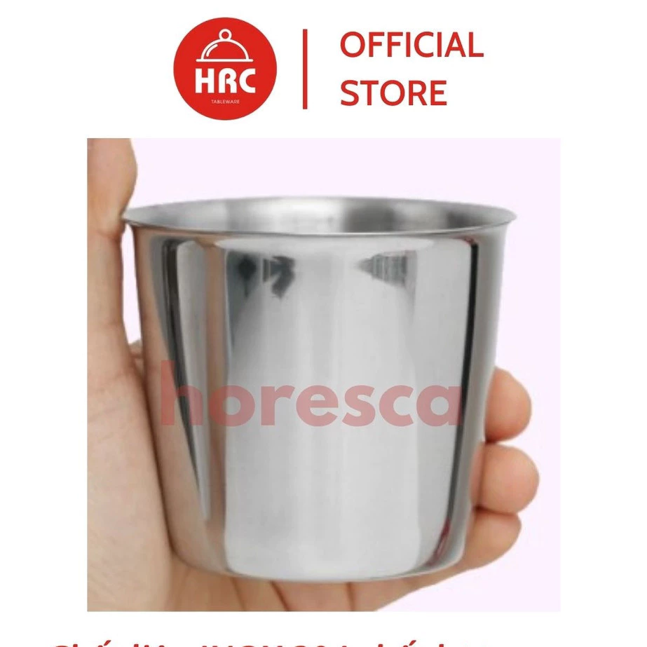 (Xuất VAT) Ly làm đá inox không quai, cốc inox 7cm tem đỏ
