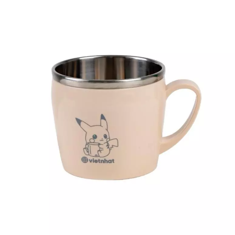 (Xuất VAT) Cốc 2 lớp cách nhiệt, Cốc Inox bọc nhựa, Cốc có tay cầm Việt Nhật 6019,6351