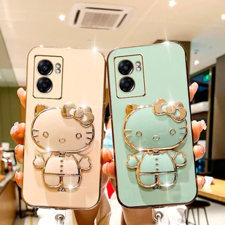 Ốp lưng Oppo A77s A76 A96 A57 A16 A16K A17 A17K ốp điện thoại giá đỡ mèo Kitty