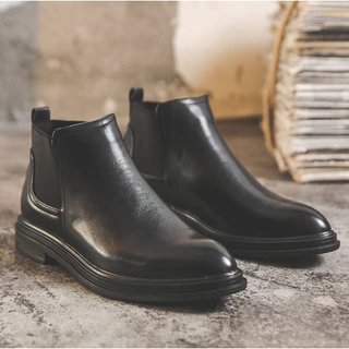 Giày Chelsea Boots Cổ Lửng NINE Da Bò Nguyên Tấm Nhập Khẩu