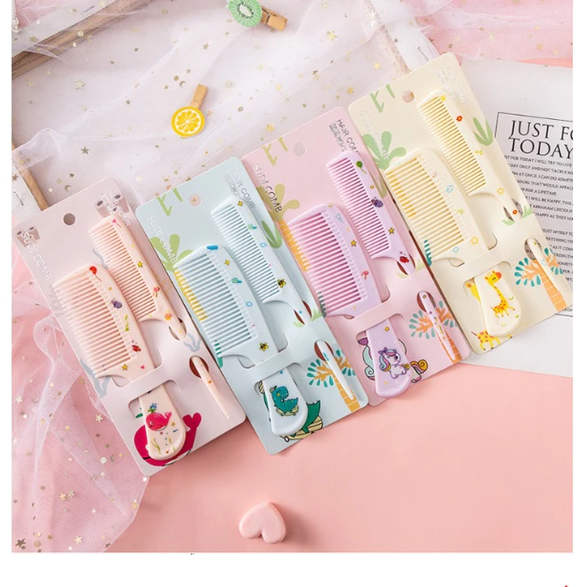 Combo 4 lược chải tóc 872 hình thú dễ thương, lược chải tóc cute