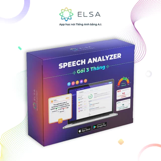 Gói học Speech Analyzer thời hạn 3 tháng từ ELSA SPEAK - Công cụ luyện nói tiếng Anh toàn diện