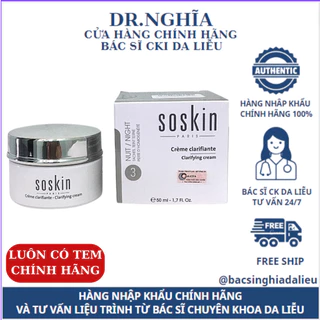 [NHẬP KHẨU CHÍNH HÃNG] KEM DƯỠNG TRẮNG DA SOSKIN CLARIFYING CREAM 50ML BS NGHĨA