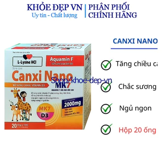 Canxi nano Mk7 Gold tăng chiều cao, chắc khỏe xương cho bé – Hộp 20 ống