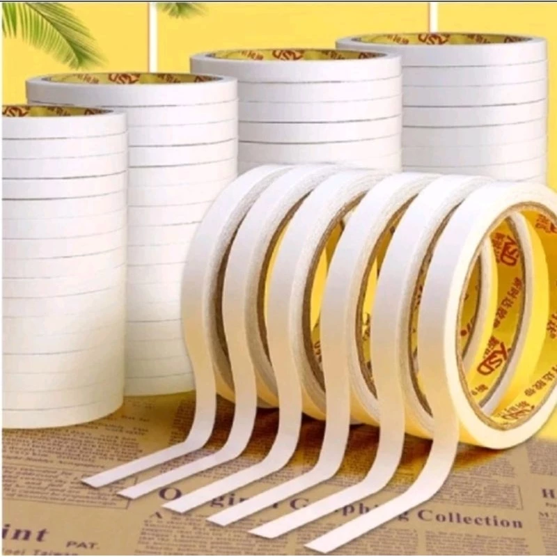 10 cuộn băng dính 2 mặt siêu dính dài 1000×1 cm
