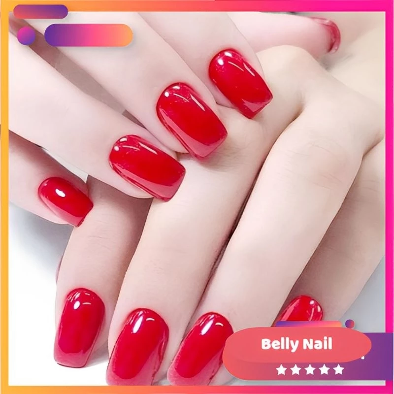 Móng tay giả kèm keo belly Nails bộ 24 móng kèm keo