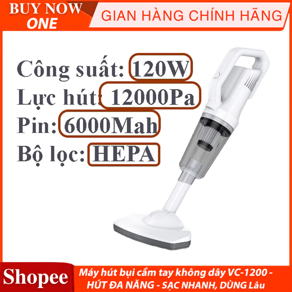 Máy hút bụi cầm tay LT 106EG, hút bụi đa năng, sạc nhanh, thiết kế tinh tế giúp chị em phụ nữ dọn dẹp nhà cửa dễ dàng