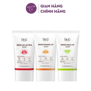 Kem chống nắng Dr.G Green Mild Up Sun+ / Brightening Up Sun+ / Medi UV Ultra Sun (cam, xanh lá, đỏ) 10ml / 20ml / 50ml