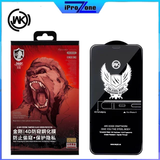 Kính cường lực WK Kingkong chống nhìn trộm cho IPhone 15 Pro Max/ 14 Plus / 11 / 12 Mini / 13 Pro Max . Hang Chính hãng