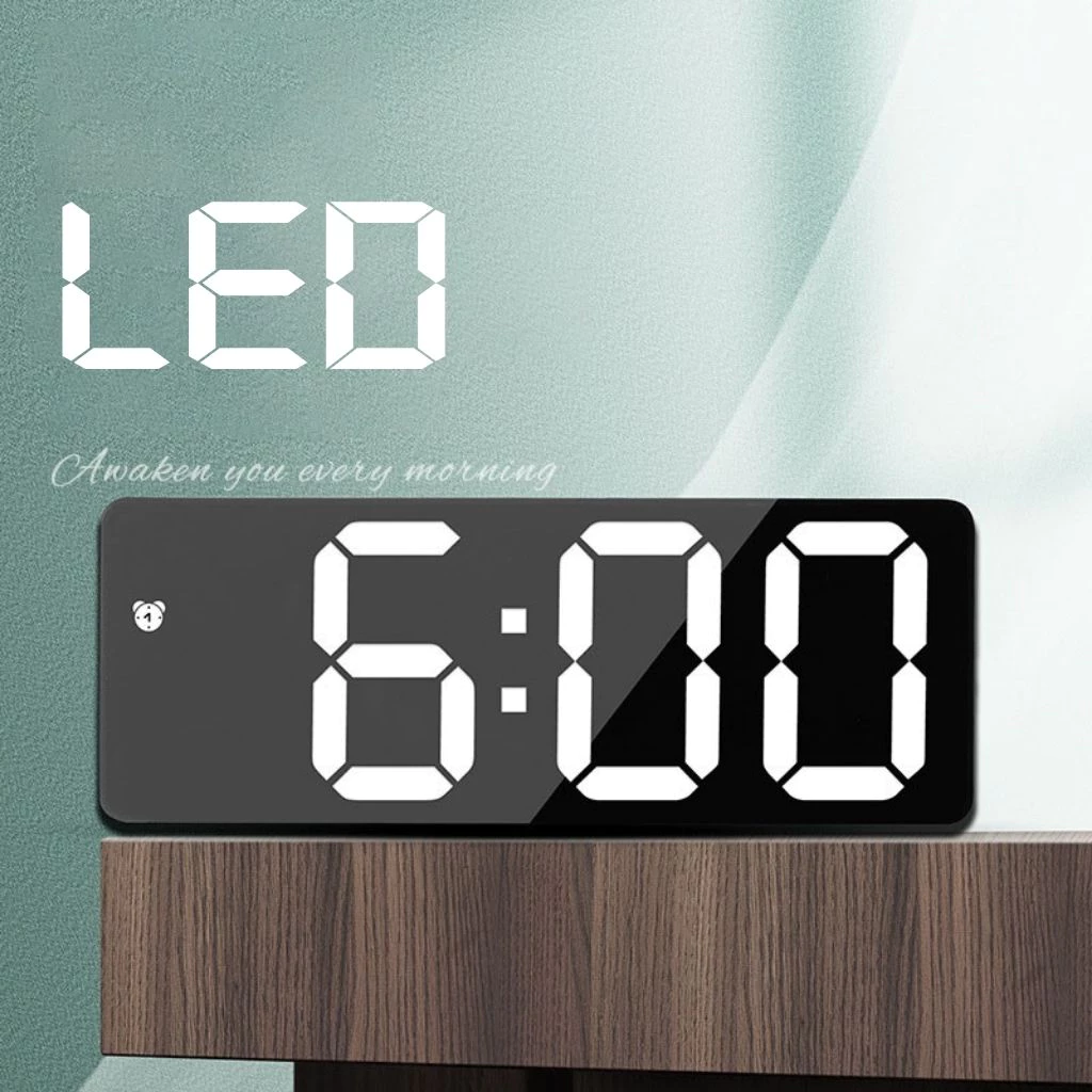 Đồng hồ led 3D để bàn thông minh, đồng hồ báo thức điện tử decor Smart Clock