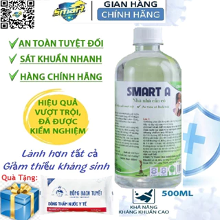 Dung dịch sát khuẩn Smart A 500ml  2024- Khử khuẩn da, tai mũi họng - An toàn, không gây kích ứng