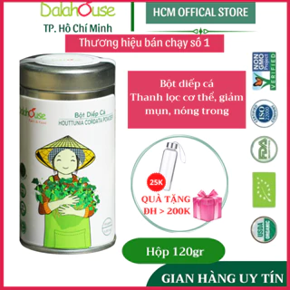 BỘT DIẾP CÁ DALAHOUSE sấy lạnh nguyên chất, chuẩn Organic, hỗ trợ tiêu hóa, thanh lọc cơ thể (Hộp 120gr)