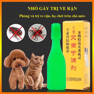 Thuốc nhỏ ráy tai trị ve rận bọ chét cho chó mèo