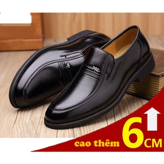 Giày tây nam da bò cao cấp tăng chiều cao 5 , 6 cm đế khâu 100% , đế cao su non đi rất êm và mềm , da bò 100% BH 2 năm