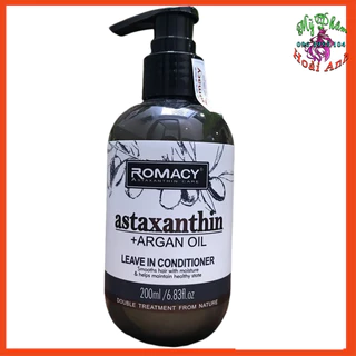 KEM XẢ KHÔ ROMACY ASTAXANTHIN ARGAN OIL LEAVE IN CONDITIONER GIỮ NẾP SUÔN MƯỢT CHO TÓC UỐN 200ML