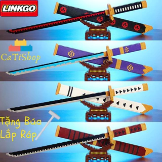 Bộ Lắp Ghép Kiếm Katana Linkgo Đồ Chơi Lắp Ráp Thông Minh Mô Hình Kiếm Enma 3D Zoro Anime One Piece Cho Bé catishop