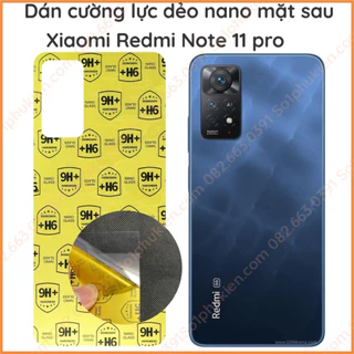 Dán cường lực mặt sau Xiaomi redmi note 11 pro 4G và 5G dẻo nano bảo vệ mặt lưng