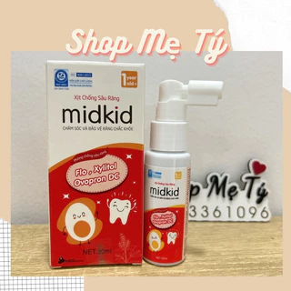 (Vị táo đỏ) Xịt chống sâu răng Midkid cho bé từ 1 tuổi - 20ml