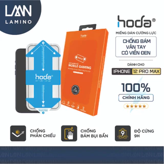 [MUA 1 TẶNG 1] Kính cường lực nhám HODA chống bám vân tay full viền đen cho iPhone 12 series