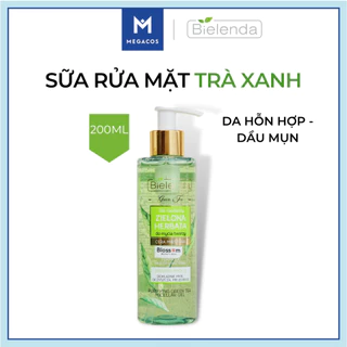 GEL RỬA MẶT Bielenda Green tea trà xanh kiềm dầu, giảm mụn 200ml