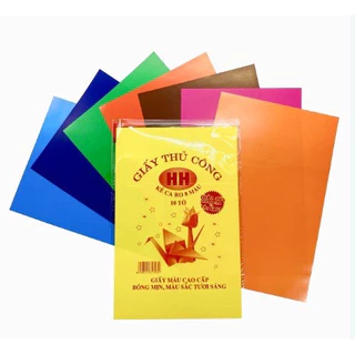 Giấy Thủ Công A4 (1 Túi /10 Tờ -8 Màu )