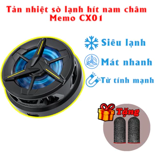 Quạt tản nhiệt điện thoại sò lạnh Memo CX01 - Lực hút từ tính cực mạnh tản nhiệt siêu nhanh quạt chống ồn Led RGB Shivia