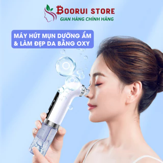 Máy hút mụn cầm tay bằng hơi nước Boorui: Dưỡng ẩm và làm đẹp da bằng Oxy, tẩy cặn se khít lỗ chân lông- Model Tiêng Anh