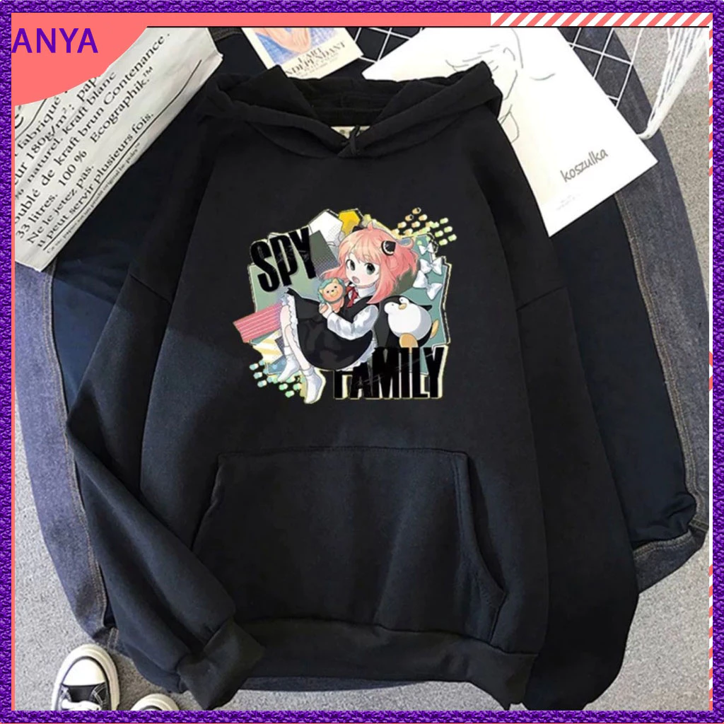 Áo Hoodie Nỉ Anime Spy X Family Anya Forger, Áo Nỉ Dày Dặn Phong Cách Nam Nữ Đủ Size